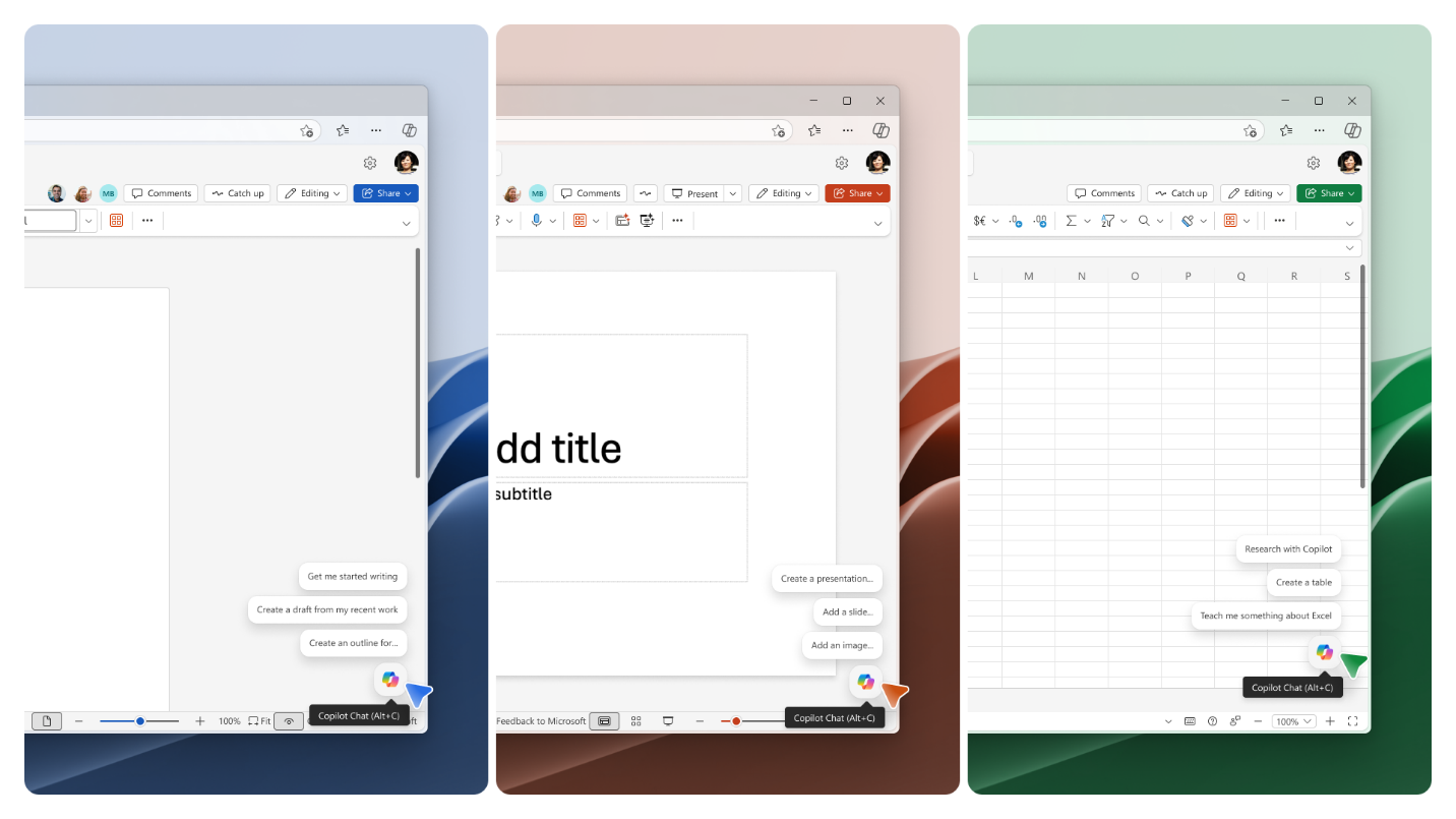 Microsoft 365 Copilot、アプリ内アクセスを整理へ —— 画面右下のCopilotボタンと新たな操作体系を導入