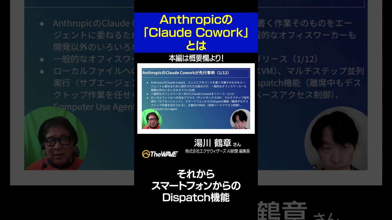 Anthropicの「Claude Cowork 」とは #AI #shorts