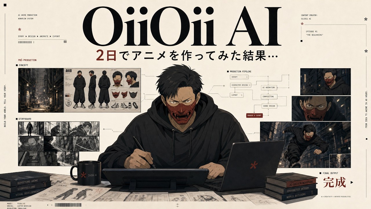 AIで本格アニメは1人で作れるのか？OiiOii.AIで短編アニメを制作してみた