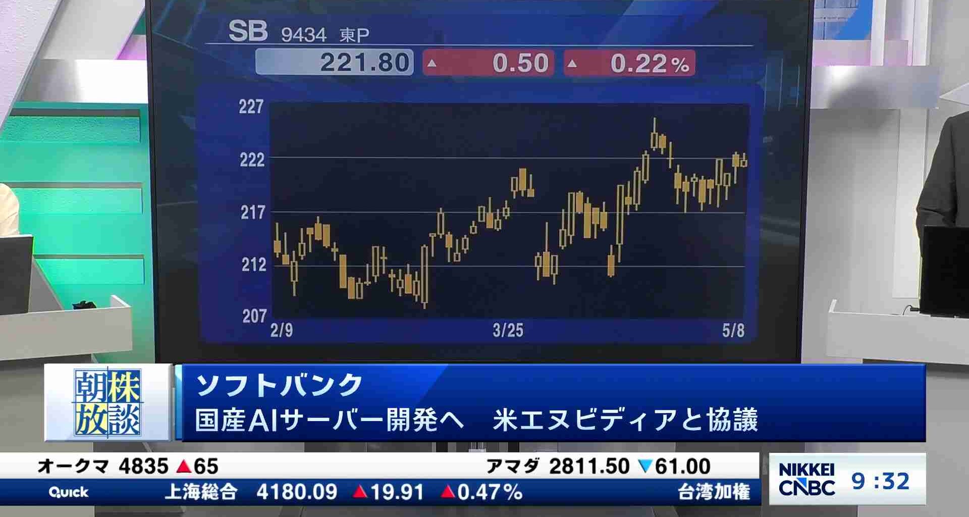 ソフトバンク、国産AIサーバー開発へ　米エヌビディアと協議 - 朝株放談 | 日経CNBC online