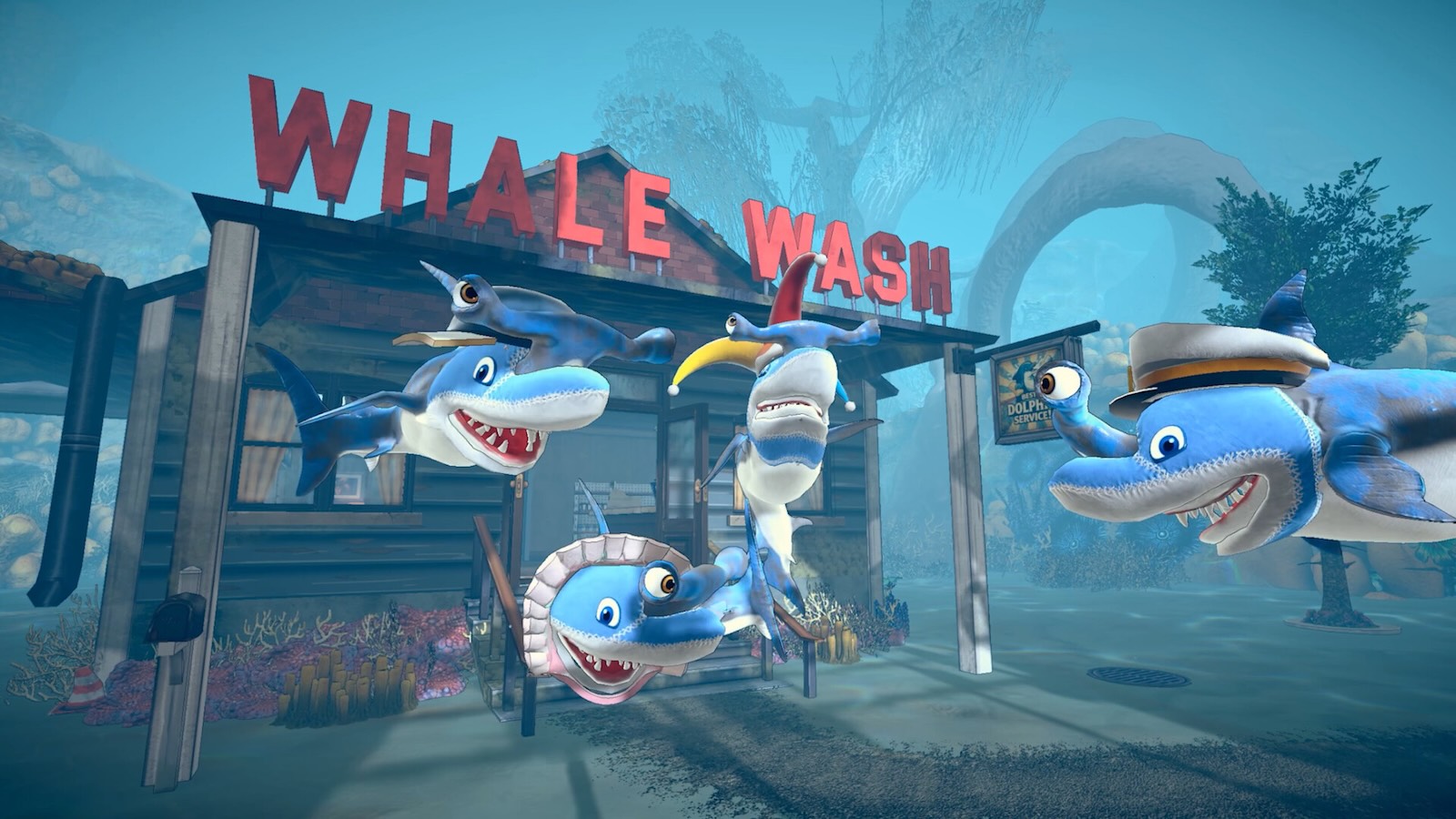 協力マルチ対応・海中ショップ経営シム『Shark Mart』発表。イルカに扮したサメが魚たち相手に商売、隙を狙って“客を喰う”闇ビジネス - AUTOMATON
