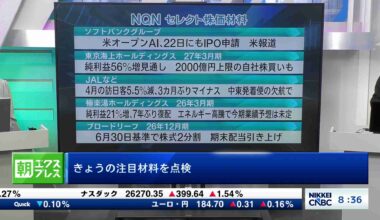 エヌビディア決算、実績・見通しともに予想上回る　時間外は株価下落　半導体関連の株価は？ - Today's Focus | 日経CNBC online