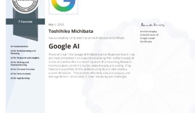 【Google AI プロフェッショナル認定証 修了！】 - みちばた俊彦（ミチバタトシヒコ） ｜ 選挙ドットコム
