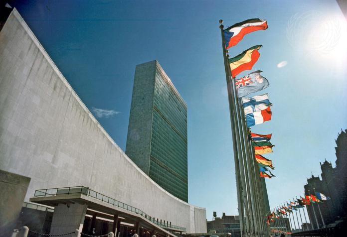 A view of the Headquarters of the United Nations in New York as seen from the north of the UN site. Photo credit: UN