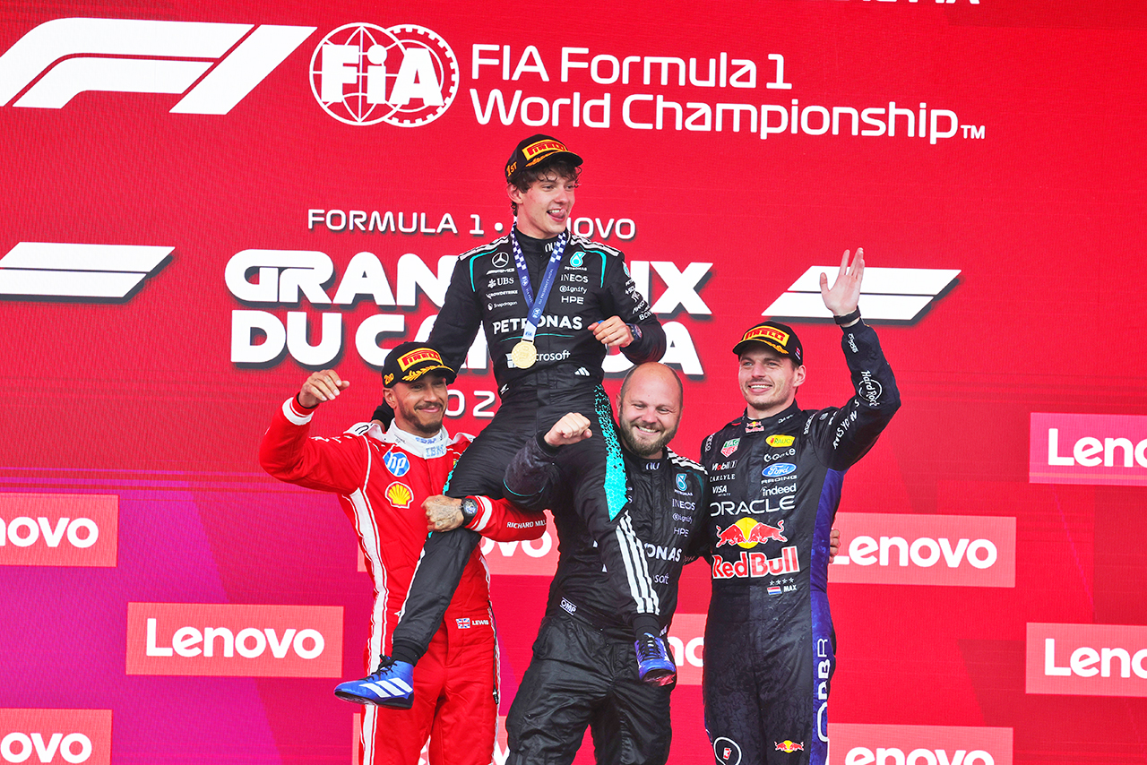アントネッリが4連勝。首位走行のラッセルをトラブルが襲う【決勝レポート／F1カナダGP】 - autosport web