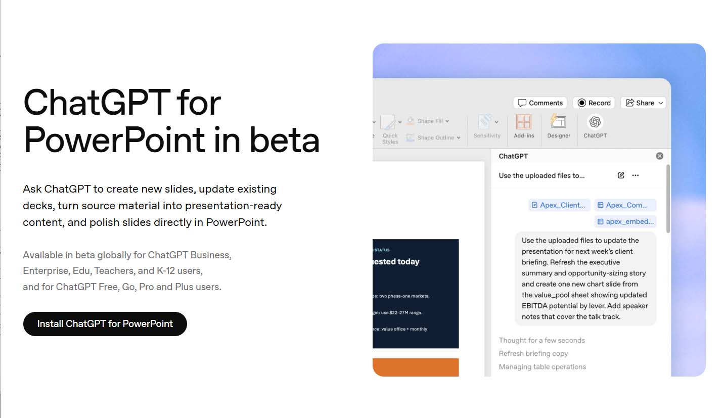 ChatGPTでパワポ作成・修正 「ChatGPT for PowerPoint」公開 - Impress Watch