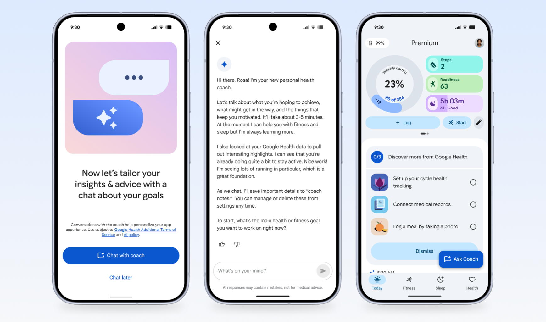 Google Geminiを活用した健康アシスタント「Google Health コーチ」が発表 - ケータイ Watch