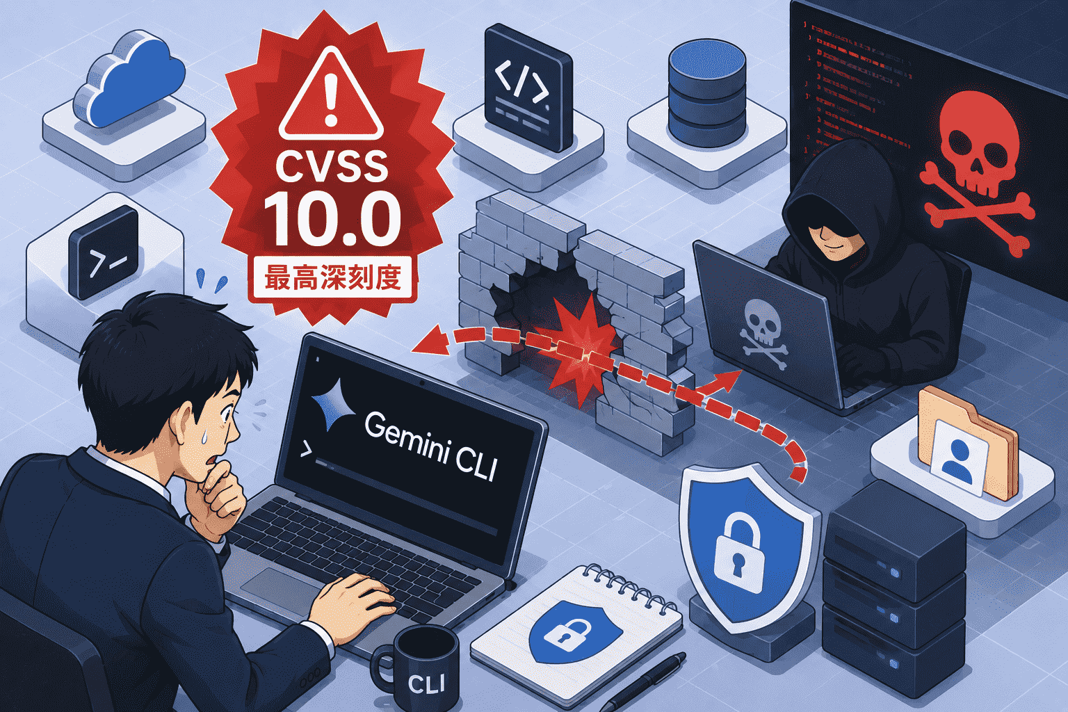 Google Gemini CLIにCVSS 10.0の最高深刻度の脆弱性