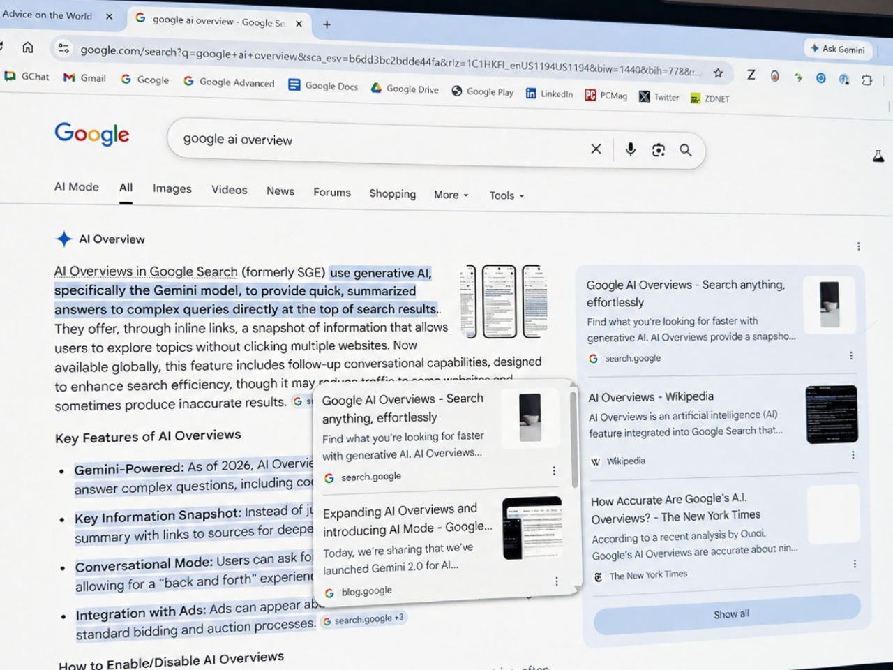 Google検索の「AIによる概要」に5つの新機能--情報源の表示を強化 - ZDNET Japan