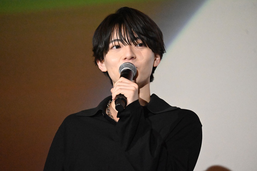映画『おそ松さん 人類クズ化計画!!!!!?』の世界最速プレミア試写会で、トド松を演じた関西ジュニアの西村拓哉（5月25日・大阪市内）