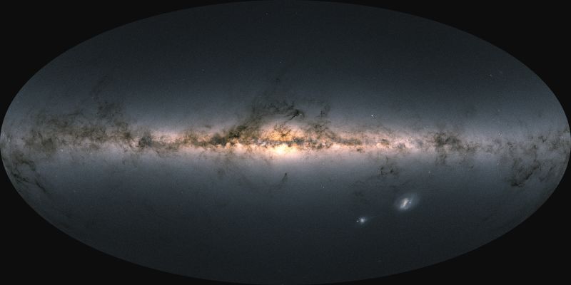 ガイアが捉えたこの天の川銀河のマップは、18億個あまりの恒星のデータを用いて作成された/ESA/Gaia/DPAC; CC BY-SA 3.0 IGO