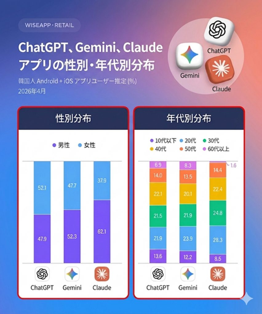 韓国で生成AI大衆化が加速…ChatGPT・Gemini・Claudeがそろって過去最高の利用者数を記録 | KOREA WAVE
