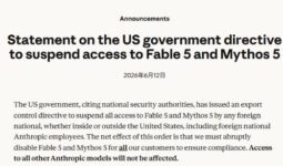 Anthropic、「Fable 5」「Mythos 5」のアクセスを停止、米国政府による輸出管理指令（窓の杜） - Yahoo!ニュース