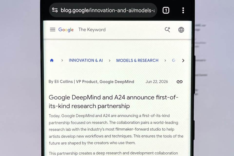Google DeepMindと映画スタジオのA24が研究提携（ケータイ Watch） - Yahoo!ニュース