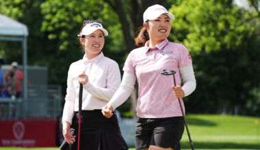 古江彩佳&西村優菜が1打差2位で週末へ 岩井ツインズは4位 渋野&勝は16位