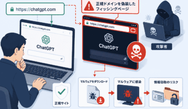 ChatGPTの正規ドメイン（chatgpt.com）を偽装ページに使うマルウェア キャンペーン
