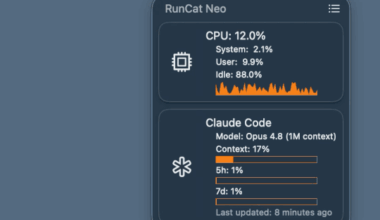 Macでネコが飼えると人気の「RunCat」に次世代版、「Claude Code」利用枠もチェックできる - やじうまの杜 - 窓の杜