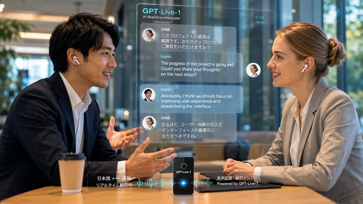 OpenAI、聞きながら話せる音声AI「GPT-Live-1」を公開 同時通訳にも対応 同時通訳などの用途で人間同士のような自然な対話テンポを実現｜ビジネス+IT