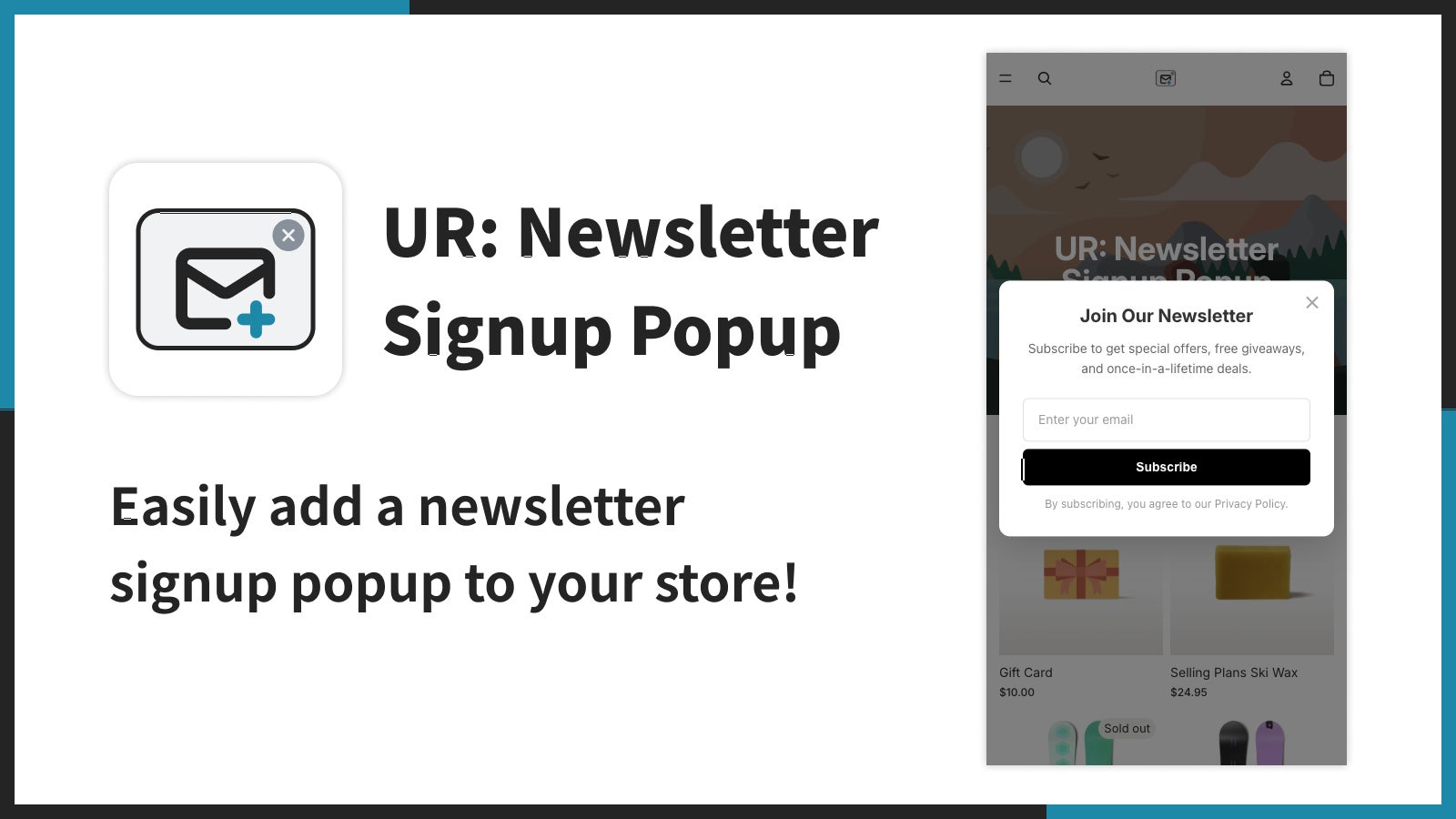 【海外向け】EC アプリ「UR: Newsletter Signup Popup」を株式会社 UnReact がリリース