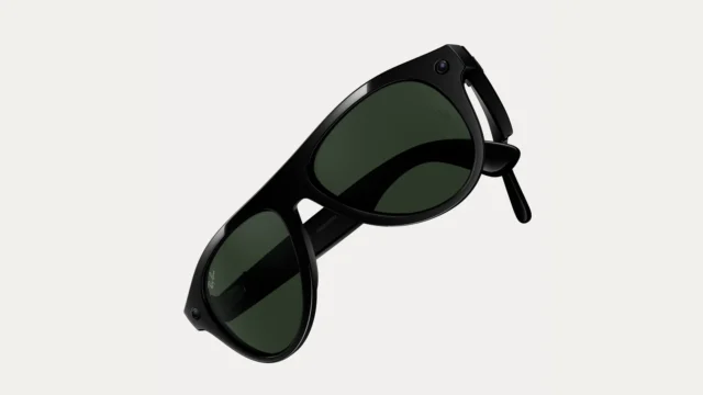 黒いAviatorフレームのRay-Ban Meta (Gen 3)のプロダクト写真